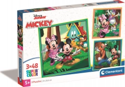 Set van 3×48 stukjes puzzels MICKEY EN VRIENDEN – CLEMENTONI