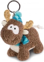 Pluche sleutelhanger rendier Reny Heart 10 cm