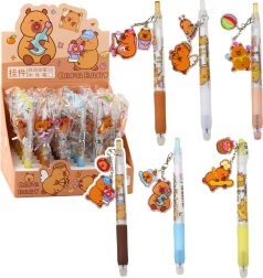 Gel Pen Capybara with Charm Blue Ink 14.5 cm