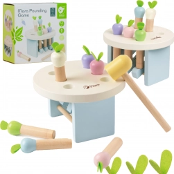 Houten spel Sla de wortel met een hamertje
