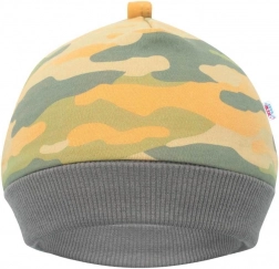 Baby mutsje New Baby With Love mosterdgeel