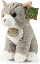 plush cat grey sitting 23 cm