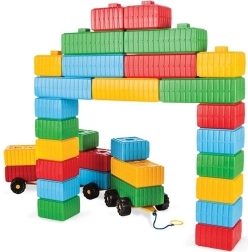 Woopie jeu de construction XXL avec petit sapin et petite voiture, 43 pièces