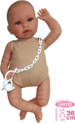Llorens realistische babypop met geluiden en zachte lichaam