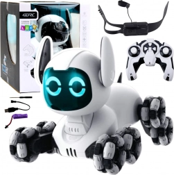 Interactieve robot-hond TOOBY met afstandsbediening 4WD met LED en 360°-rotatie