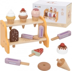 stand de glaces en bois VIGA – set de 6 glaces
