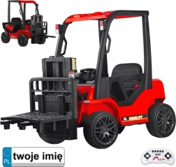 Chariot élévateur électrique pour enfants avec télécommande – Rouge