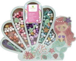 Houten pastelkleuren kralen Zeemeermin, 400 stuks