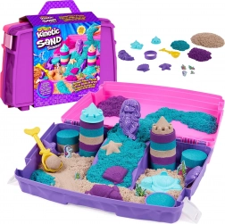 kinetic sand mermaid palace – draagbare set met glinsterend zand en accessoires 934 g