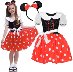 Girls' Red Polka-Dot Mouse Costume L/XL