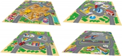 Play Mat with Metal Vehicles 70 × 70 cm