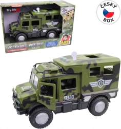 Militair voertuig met batterijen, licht en geluid