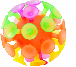 Balle Sporto avec ventouses et lumière 10 cm