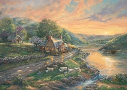 Puzzle Dawn in Emerald Valley 1000 pieces SCHMIDT
