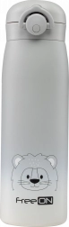 FreeON kinder roestvrijstalen thermosfles 480 ml - Grijs