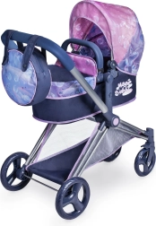 Opvouwbare 3-in-1 poppenwagen met tas MAGIC BUBBLE 73 cm