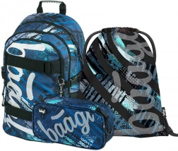 School Set BAAGL Skate Structures – backpack, pencil case and gym sack