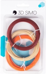 Filament PLA pro pour stylo 3D et impression 3D – set 15 m (marron, couleur chair, orange)