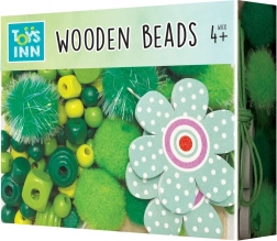 Perles en bois petites vertes – kit créatif pour enfants