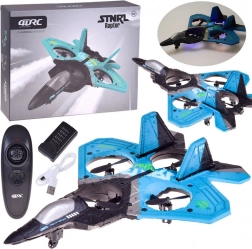RC-drone Raptor met beschermde rotoren en LED-verlichting – blauw
