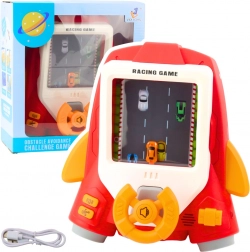 Kinderracesimulator Raketa met stuur en geluiden – rood