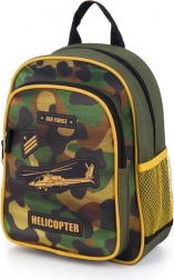 kinderlijke kleuterschoolrugzak helikopter