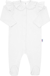 New Baby Stripes cotton baby sleepsuit, white, 86 (12–18 months)