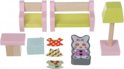 Woonkamer - houten poppenmeubels Cubika