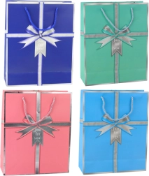 Gift paper bag with bow Just for you 32 × 26 × 12 cm