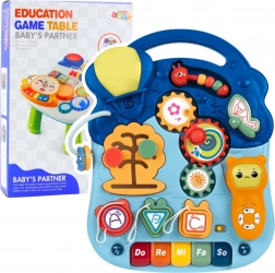 Interactieve educatieve tafel 6-in-1 met licht en geluid, pastel