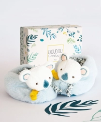 Doudou cadeauset - Eerste schoentjesset met rammelaars