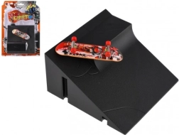 Vingerskateboard met ramp – plastic fingerboard met schroefbare onderdelen