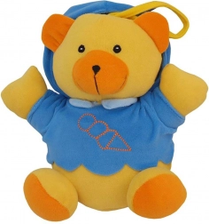 Pluchen teddybeer met muziekdoosje Baby Mix, blauw