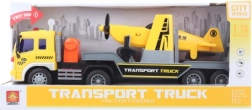 Battery-powered truck with airplane with lights and sounds