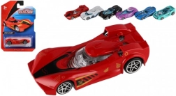 Sportautootje 8 cm met vrijloop – metaal en kunststof, mix van soorten