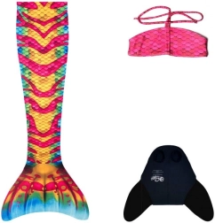 Zeemeerminstaart Aquaris Koraal S met monovin en bikini