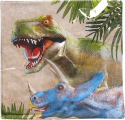 Feestservetten met dinosaurusmotief 33 × 33 cm, 20 stuks