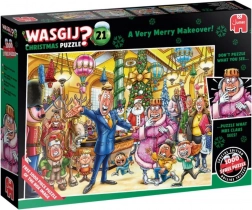 Puzzle JUMBO WASGIJ Christmas 21 – cheerful Christmas transformations, 2×1000 pieces