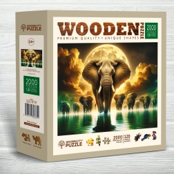 Houten puzzel Olifantendromen 2000 stukjes
