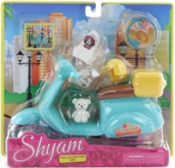 motorfiets voor pop met accessoires