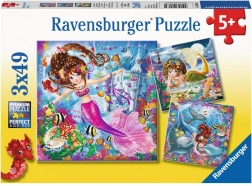 Ravensburger puzzel Magische zeemeerminnen 3×49 stukjes