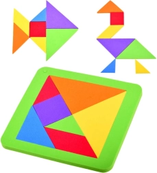 Foam puzzel tangram – kleurrijke logische legpuzzel