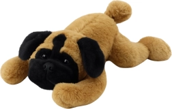 Carlin en peluche allongé 40 cm