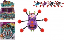 kruipende spin voor glas 8 × 6 cm, kunststof, 4 kleuren