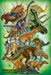 EUROGRAPHICS Herbivorous Dinosaurs Puzzle – 100 Pieces