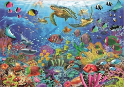 Puzzle Educa tortues en fantaisie tropicale 1000 pièces