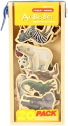 Magnetische houten dieren Afrika 20 stuks