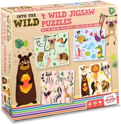 Kinderpuzzel Wilde Dieren 4-in-1 Shuffle