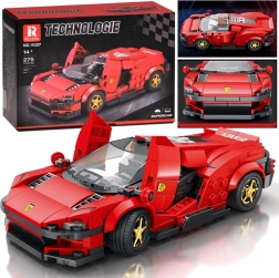 Technische bouwset – futuristische rode superauto met opklapbare deuren, 275 onderdelen