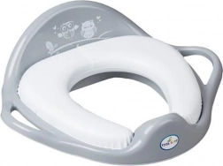 Zachte kinder-wc-bril Uilen, grijs